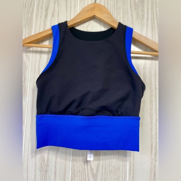 Lululemon Kick Serve Sweat Bra Black, Blazer Blue Size 4 EUC - Picture 4 of 6